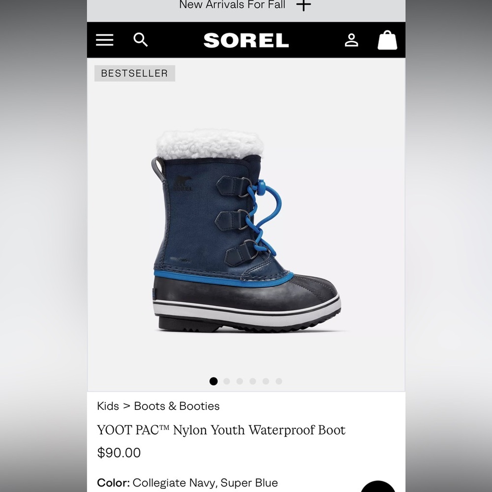Sorel Kids Yoot Pac Nylon Boots - navy